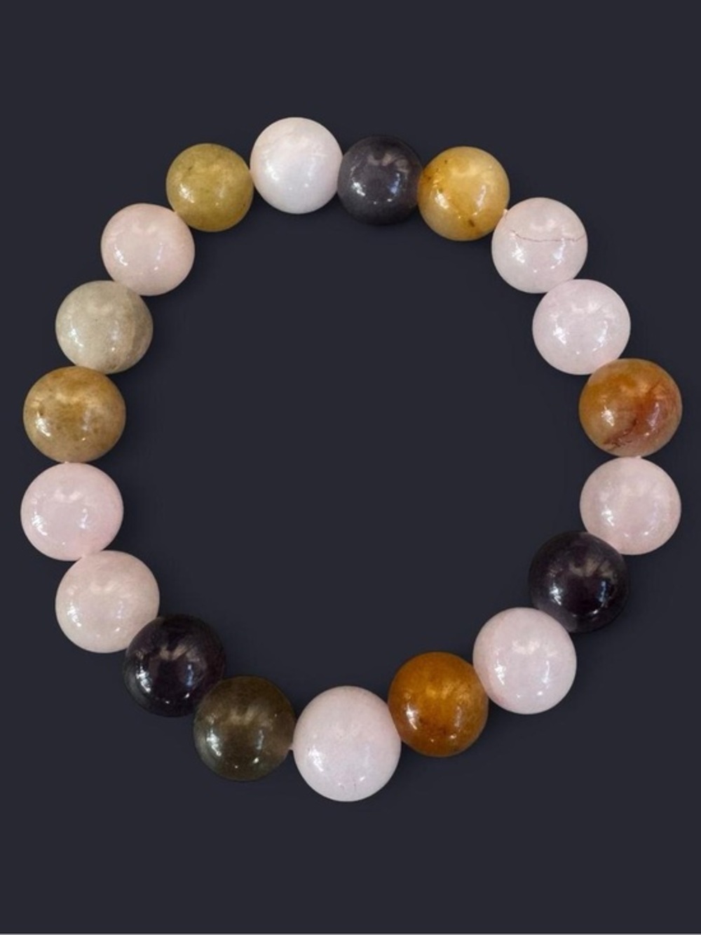 Quartz Gemstone Bead Bracelet 10mm